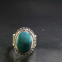 Turquoise Silver Ring [old Tibetan Turquoise]