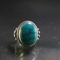 Turquoise Silver Ring [old Tibetan Turquoise]