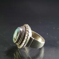 Turquoise Silver Ring [old Tibetan Turquoise]