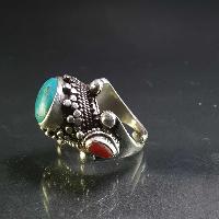 Turquoise Silver Ring [old Tibetan Turquoise]