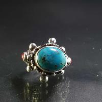 Turquoise Silver Ring [old Tibetan Turquoise]