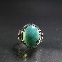 Turquoise Silver Ring [old Tibetan Turquoise]