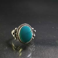 Turquoise Silver Ring [old Tibetan Turquoise]