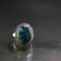 Turquoise Silver Ring [old Tibetan Turquoise]