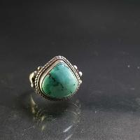 Turquoise Silver Ring [old Tibetan Turquoise]