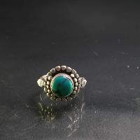 Turquoise Silver Ring [old Tibetan Turquoise]