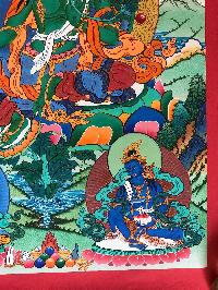 Tibetan Thangka Of Green Tara With [real Gold]