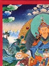 Tibetan Thangka Of Padmasambhava With [real Gold], Aka [guru Rinpoche]