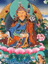 Tibetan Thangka Of Padmasambhava With [real Gold], Aka [guru Rinpoche]