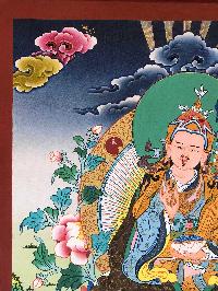 Tibetan Thangka Of Padmasambhava With [real Gold], Aka [guru Rinpoche]