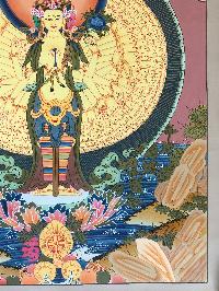 Tibetan Thangka Of 1000 Arm Avalokiteshvara