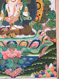 Tibetan Thangka Of White Tara