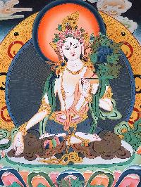 Tibetan Thangka Of White Tara