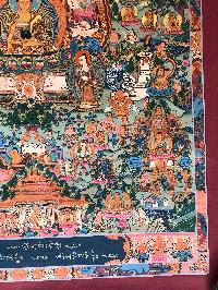 Tibetan Thangka Of Buddha Life Story