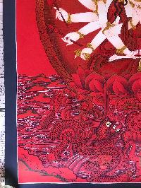 Tibetan Thangka Of Chundi [red], [cundi, Chandi]