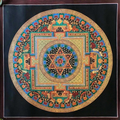 Tibetan Mantra Mandala, [color]