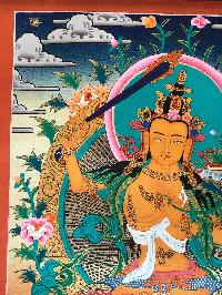 Tibetan Thangka Of Manjushri