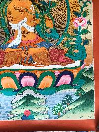 Tibetan Thangka Of Manjushri