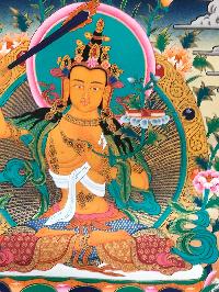 Tibetan Thangka Of Manjushri