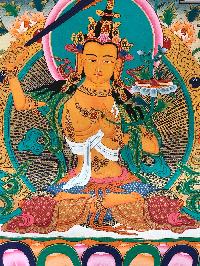 Tibetan Thangka Of Manjushri