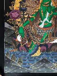 Tibetan Thangka Of Green Tara