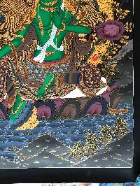 Tibetan Thangka Of Green Tara