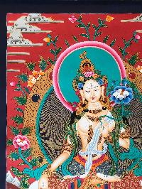 Tibetan Thangka Of White Tara