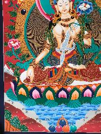 Tibetan Thangka Of White Tara