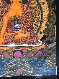 Tibetan Thangka Of Shakyamuni Buddha