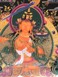 Tibetan Thangka Of Manjushri