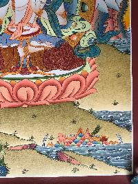 Tibetan Thangka Of Green Tara