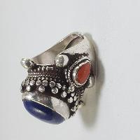 Nepali Silver Ring With Lapis Lazuli