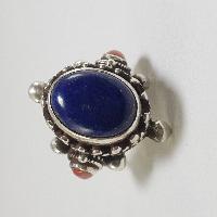 Nepali Silver Ring With Lapis Lazuli