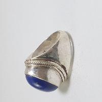 Nepali Silver Ring With Lapis Lazuli