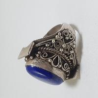 Nepali Silver Ring With Lapis Lazuli