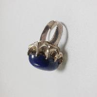 Nepali Silver Ring With Lapis Lazuli