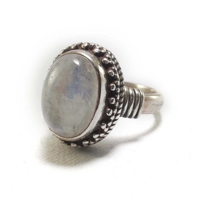 Moonstone Silver Ring