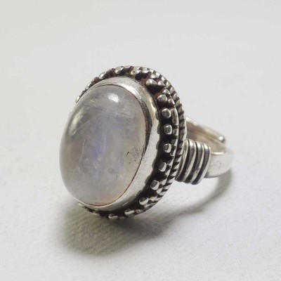 Moonstone Silver Ring