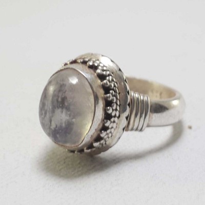 Moonstone Silver Ring