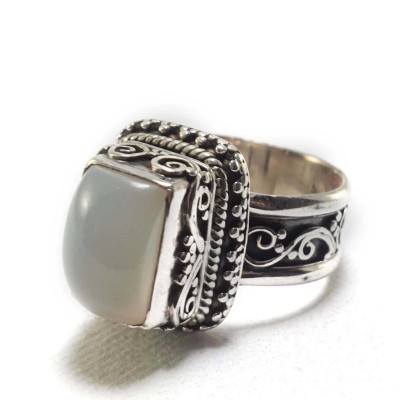 Moonstone Silver Ring