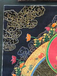 Tibetan Thangka Of Green Tara