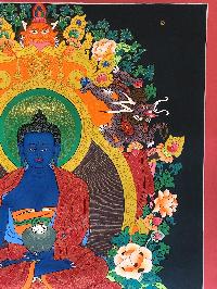 Tibetan Thangka Of Medicine Buddha