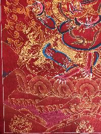 Tibetan Thangka Of Mahakala - Four Arms