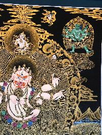 Tibetan Thangka Of White Mahakala