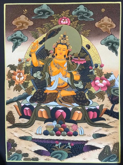 Tibetan Thangka Of Manjushri