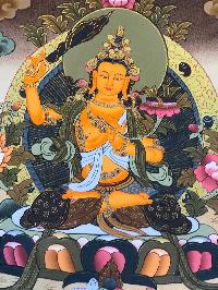 Tibetan Thangka Of Manjushri