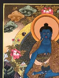 Tibetan Thangka Of Medicine Buddha