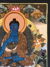 Tibetan Thangka Of Medicine Buddha