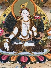 Tibetan Thangka Of White Tara