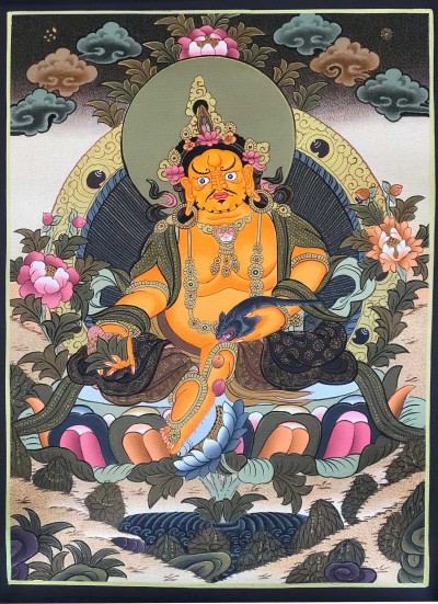 Tibetan Thangka Of Jambhala